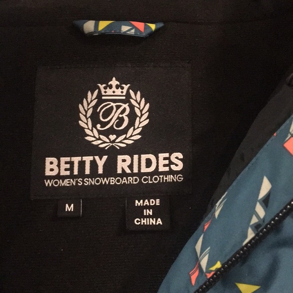 BETTY RIDES AVA PARKA Mosaic Print Winter Jacket - Picture 7 of 11